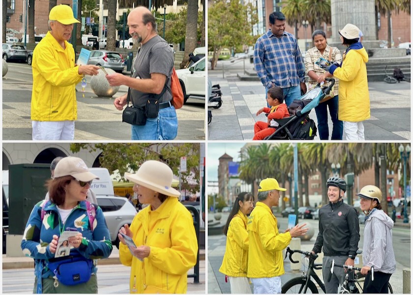 Image for article San Francisco, California: Tourists Learn about Falun Dafa on Holiday Weekend