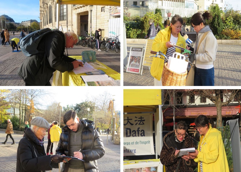 Image for article Paris, France: Public Condemns the Persecution of Falun Dafa