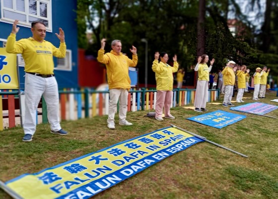 Image for article Spain: Practitioners Rallied Near Chinese Embassy in Madrid to Commemorate the April 25 Appeal