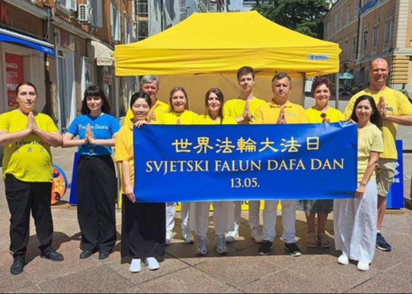 Image for article Croatians Compliment Truthfulness-Compassion-Forbearance During World Falun Dafa Day Celebration